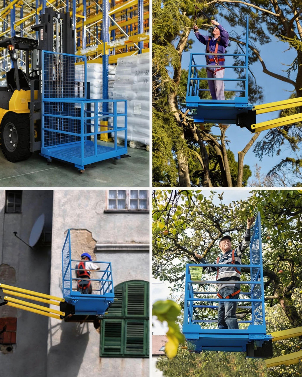 MAXSA 43"X45" Forklift Safety Cage, 1800 LBS 2-Man Forklift Man Basket