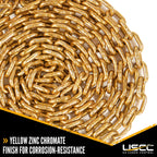 US Cargo Control Grade 70 Chain, 3/8 Inch x 400 Foot, Heavy Duty Transport Chain, 6,600 Pound Working Load Limit