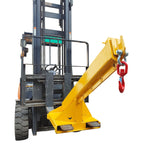 Forklift Mobile Crane, Forklift Extension Attachments Crane, 6600lbs Loading Capacity, with Truss Hoist Jib Boom and Hook, for Towing Handling Equipment, Yellow