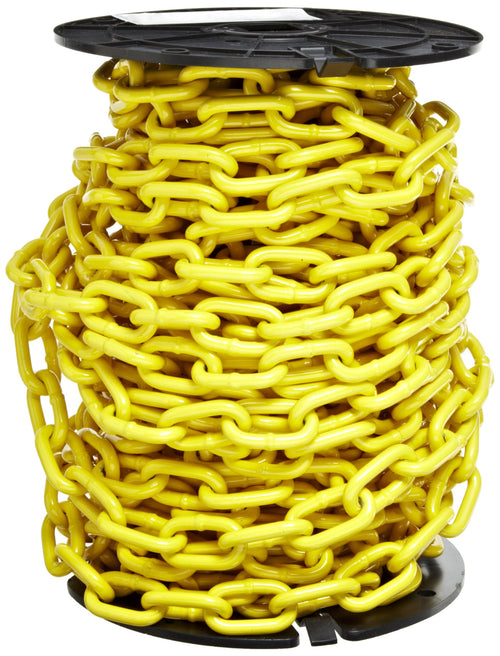 Campbell PD0722127 System 3 Grade 30 Low Carbon Steel Proof Coil Chain on Reel, Yellow Polycoated, 1/4" Trade, 0.26" Diameter, 60' Length, 1300 lbs Load Capacity
