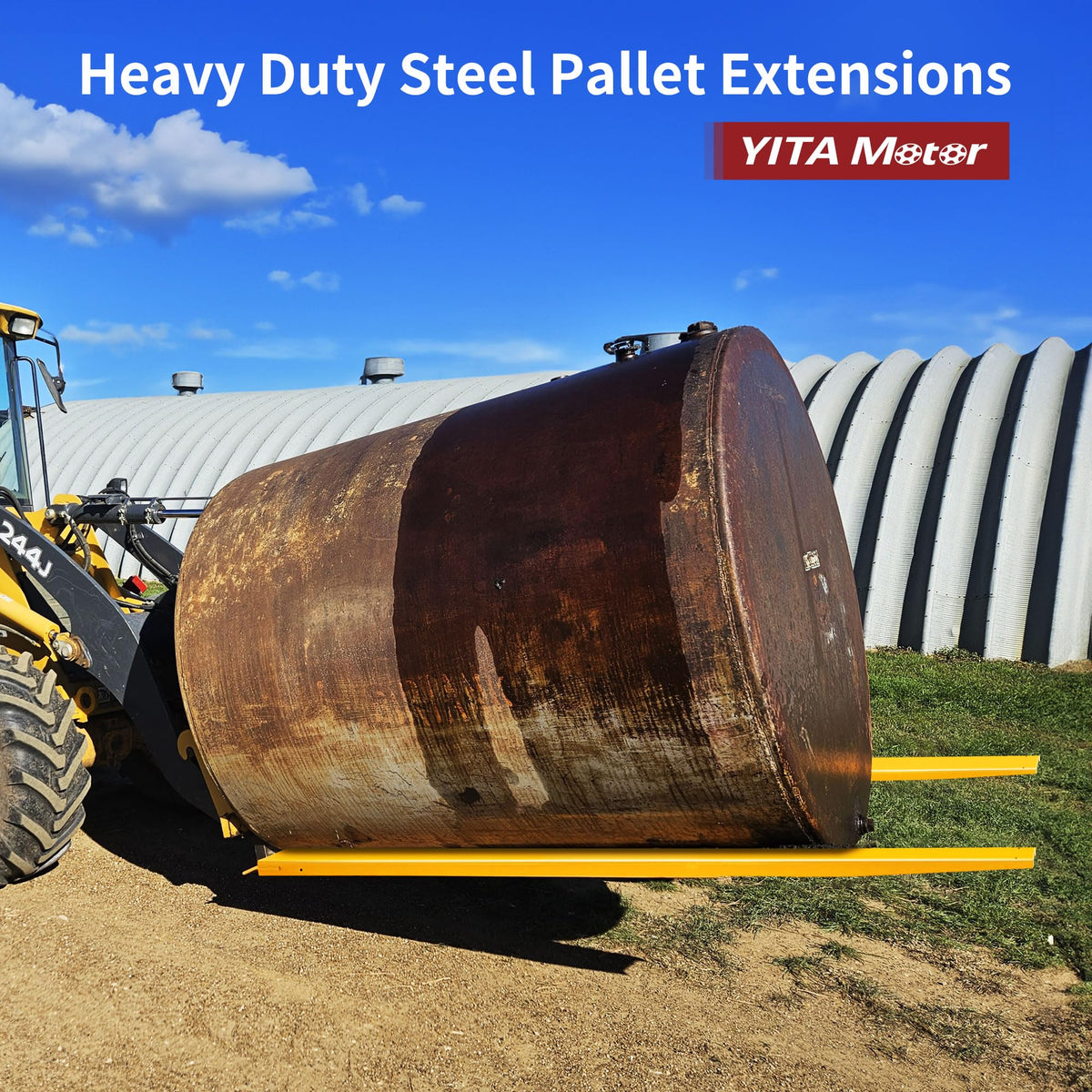 YITAMOTOR 92"x4.5" Forklift Extensions, Heavy Duty Fork Extender Reach